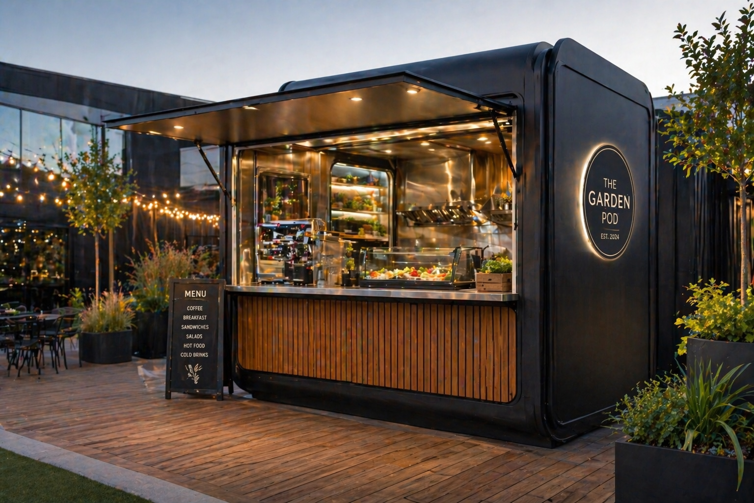 catering kiosks and food pods