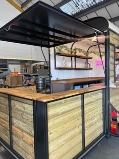 Horse box converted in catering kiosk