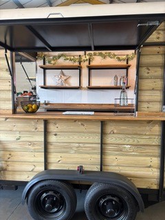 Horse box converted in catering kiosks